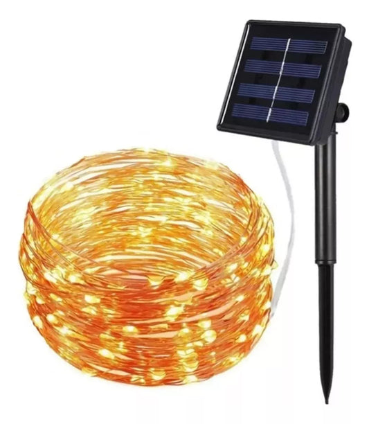 Luces Navidad Solar Guirnaldas Luces Hada Solares 100l 12m