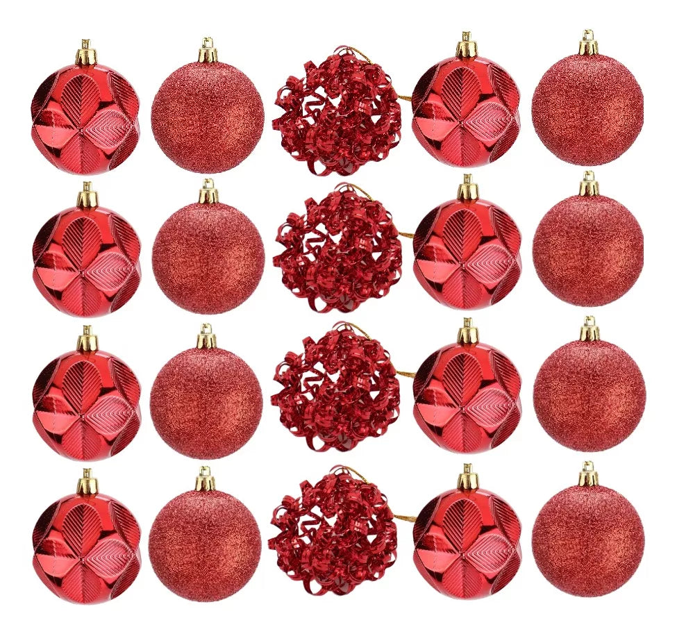 Pack X20 Bolas De Arbol De Navidad Esferas 9cm Decoracion