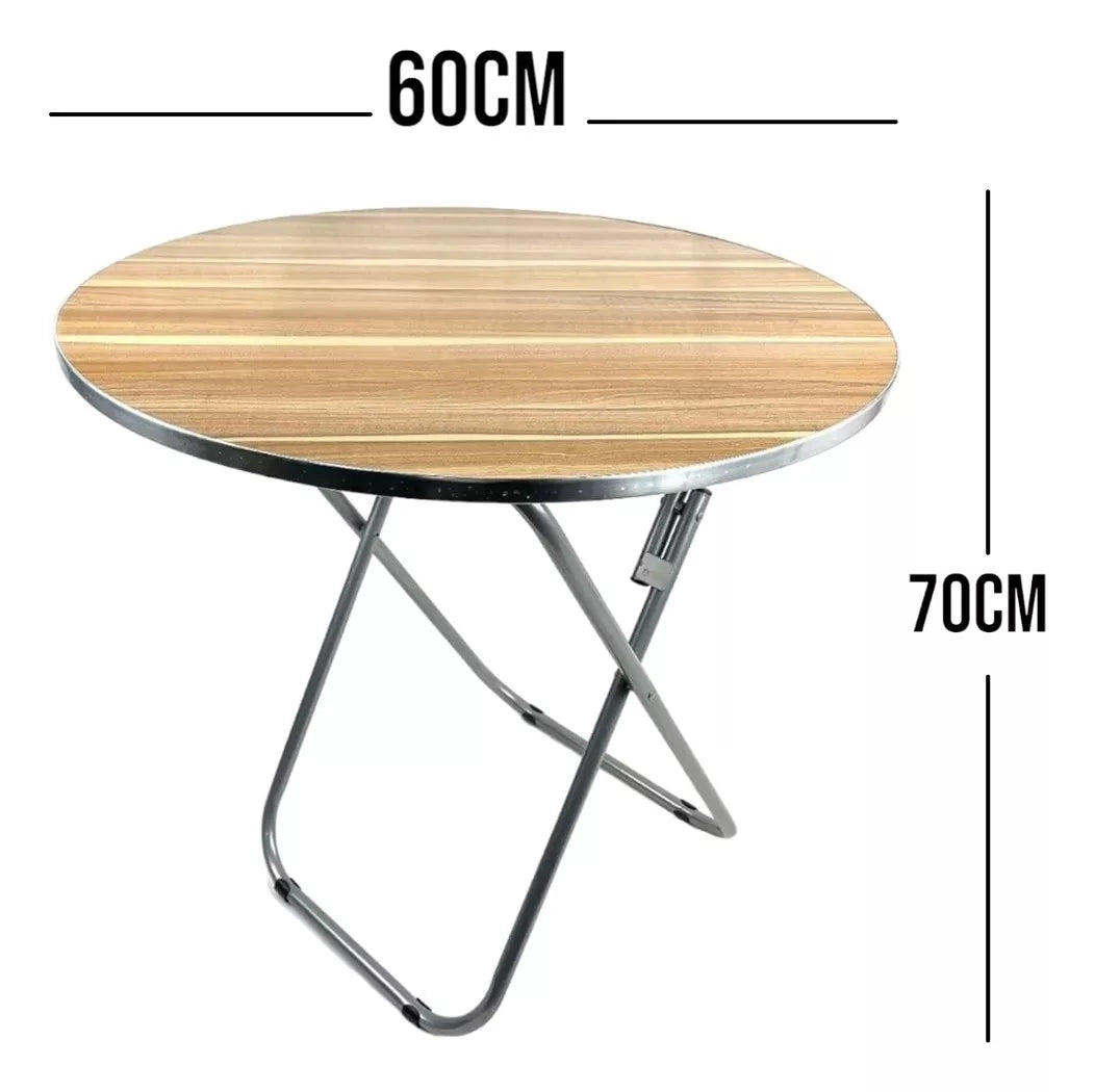 Mesa De Centro Redonda Mesa De Centro Auxiliar Pegable 60cm