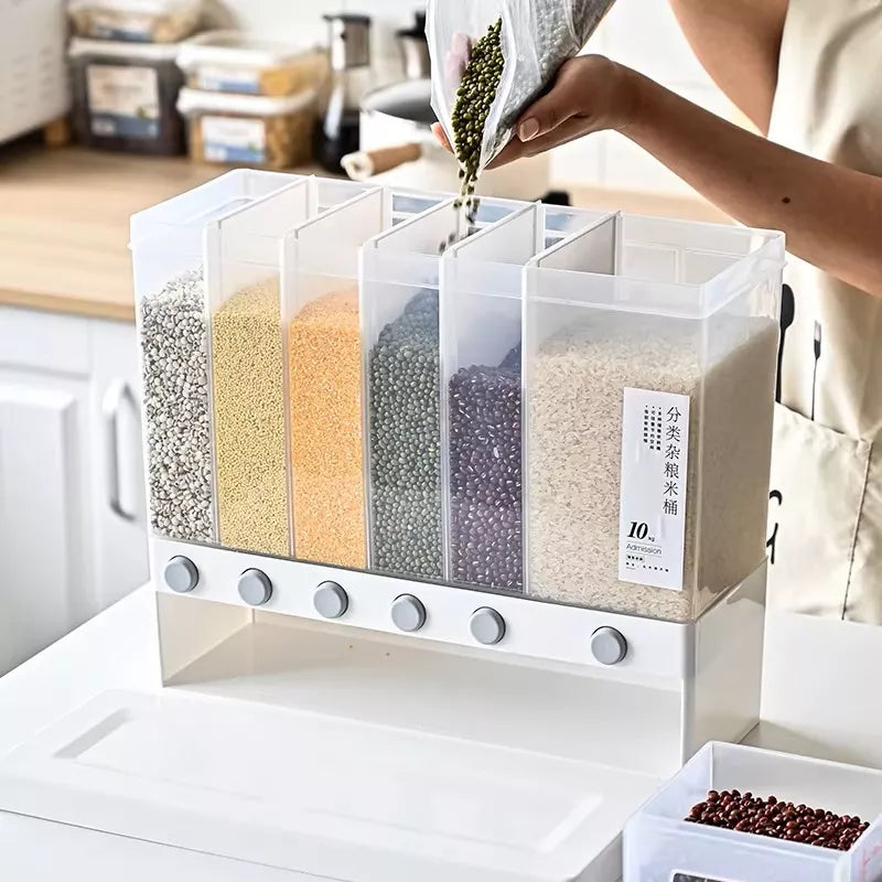 Dispensador Organizador 6en1 Cereal Granos Frutos Secos