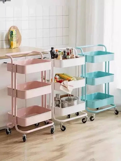 Carro Organizador De Cocina Con 3 Estantes Organizador Metal