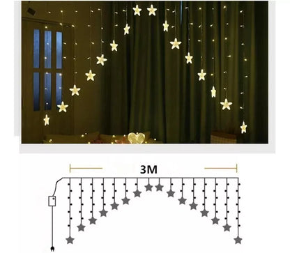 Cascada Luces Guirnalda Navidad Luces Cortina Led 3m 136 Led