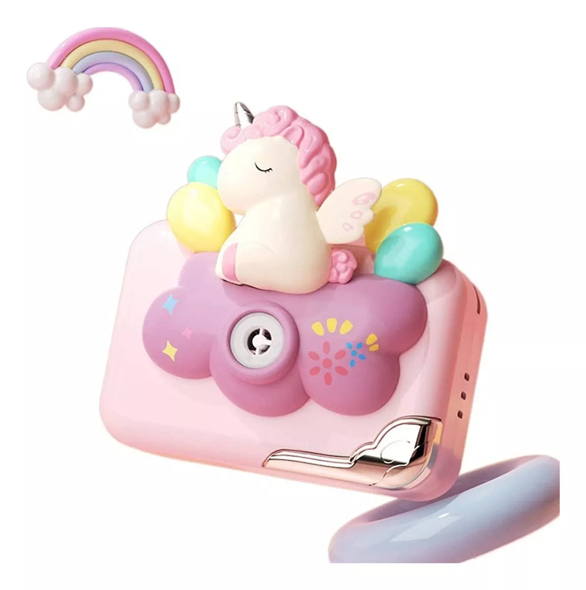 Juguete Burbujas Niños Camara Lanza Burbuja Liquido Unicornio