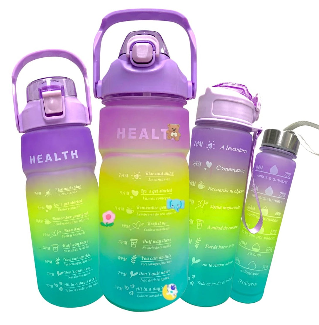 Pacx X4 Botella De Agua Motivacional Deportiva Agua Diaria