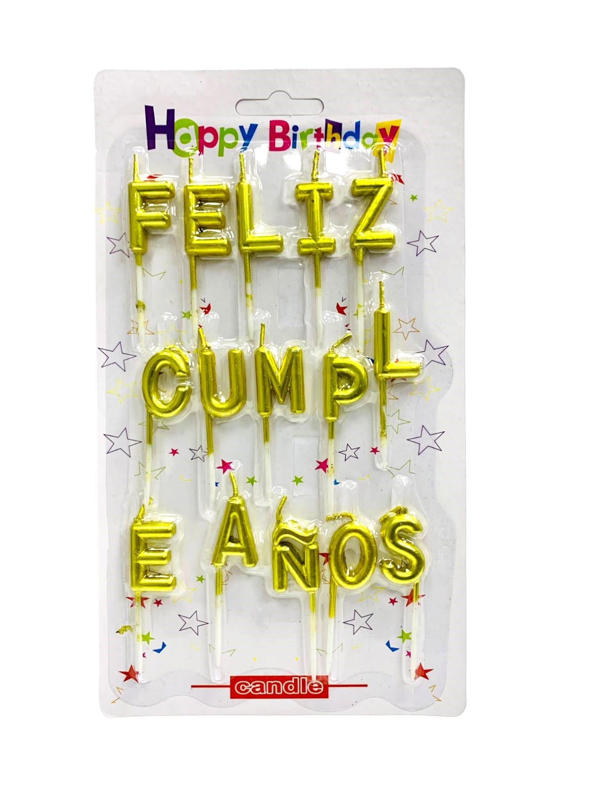 Velas Feliz Cumpleaños Letras Vela Torta Vela Cumpleaños