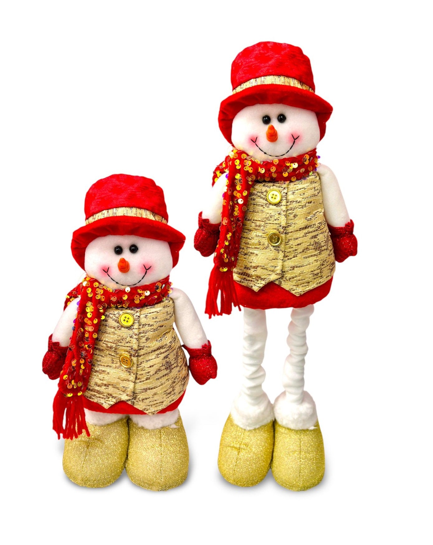 Muñeco De Nieve Monos Patas Largas Navideños Pascueros 56cm