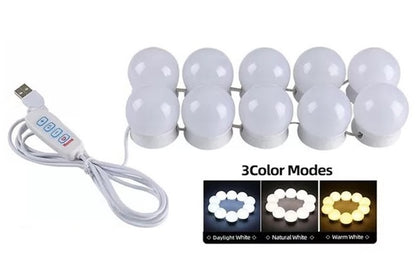 Luces Para Espejo Tocador Maquillaje 10 Led Bombillas