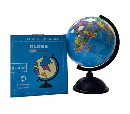 Globo Terraqueo Giratorio Con Base 20cm Mapa Mundi Mesa Pvc