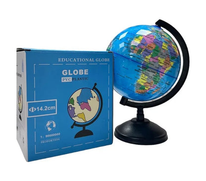 Globo Terraqueo Giratorio Con Base 14.2cm Mapa Mundi De Mesa