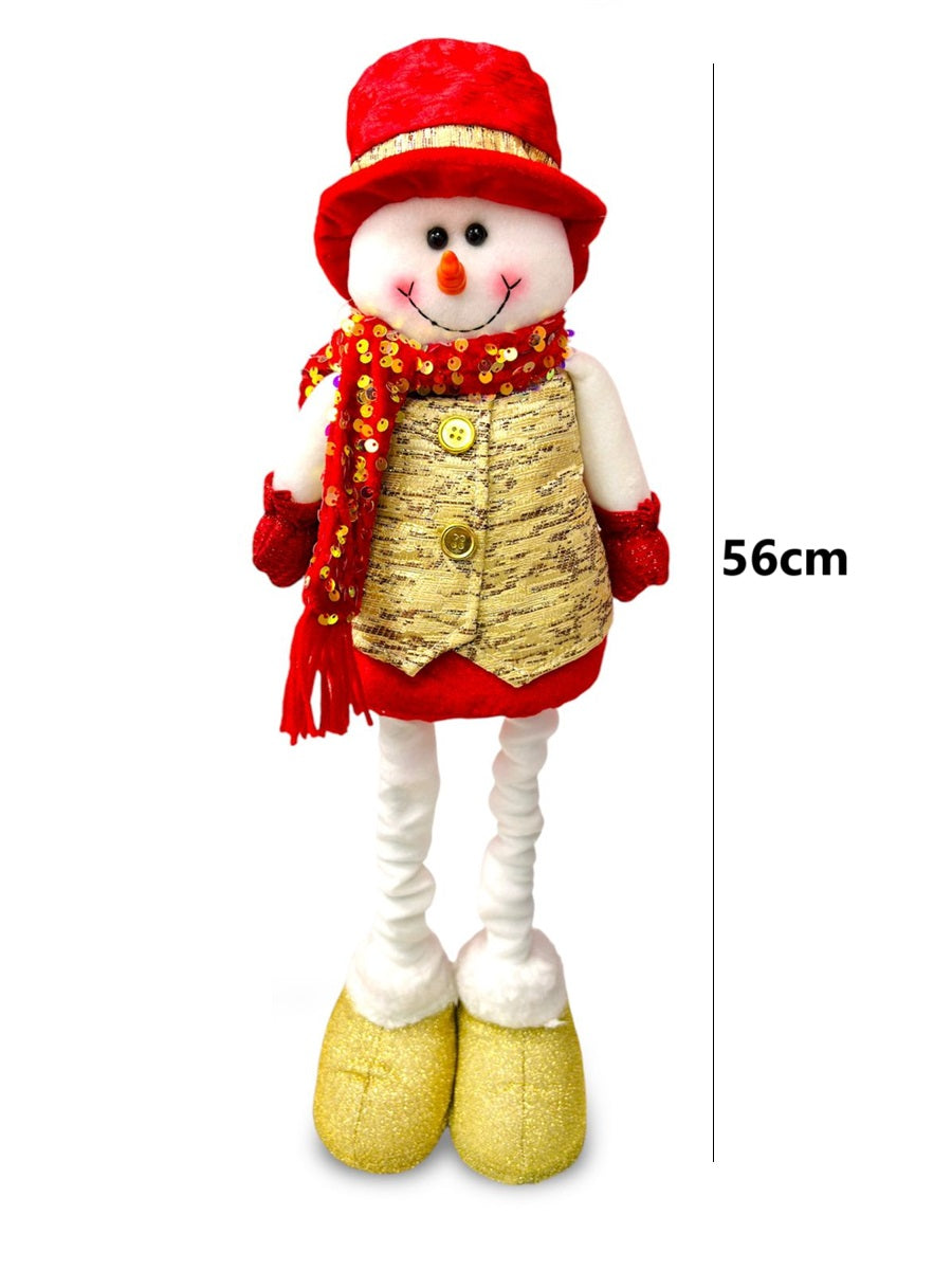 Muñeco De Nieve Monos Patas Largas Navideños Pascueros 56cm