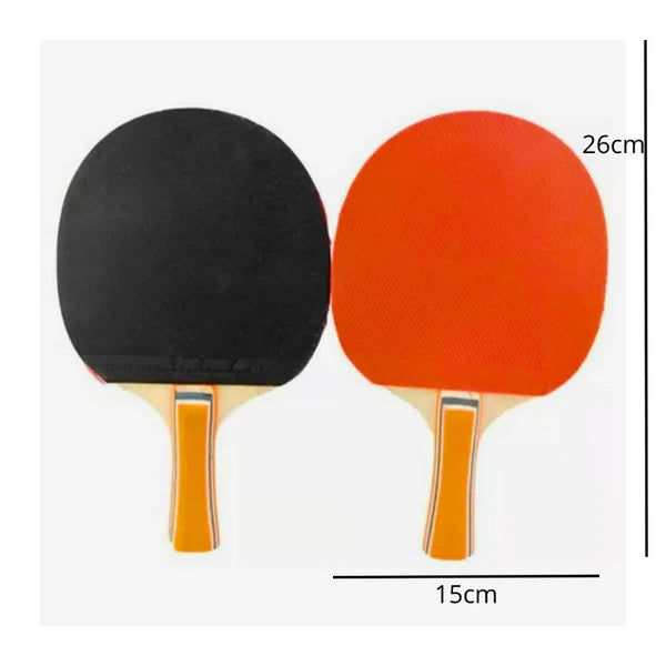 Set X 2 Raquetas Paletas Ping Pong 4pelotas Juego