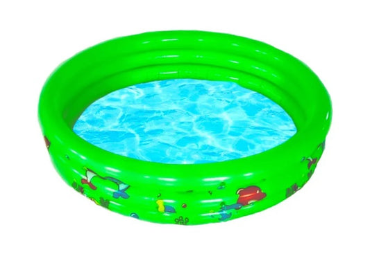 Piscina Inflable Plástico 3 Anillos Piscina Redonda 100x35cm