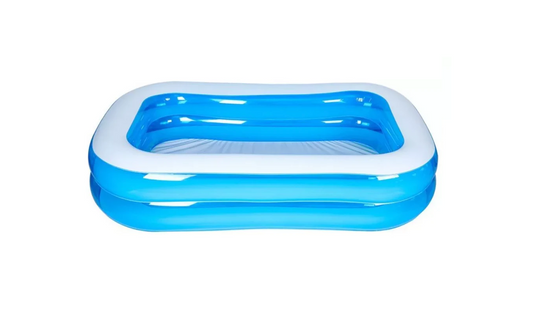 Piscina Inflable Plástico 2 Anillos Piscina Rectangular