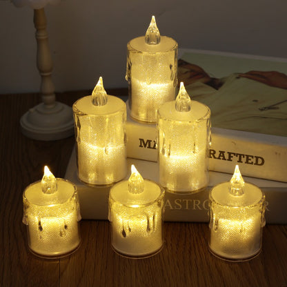 Pack 24 Velas Led Decorativas Efecto Llama Velas Led A Pila 6cm