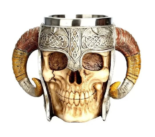 Tazón Mug Taza Cafe Starbucks Taza Cráneo Vikingo Calavera